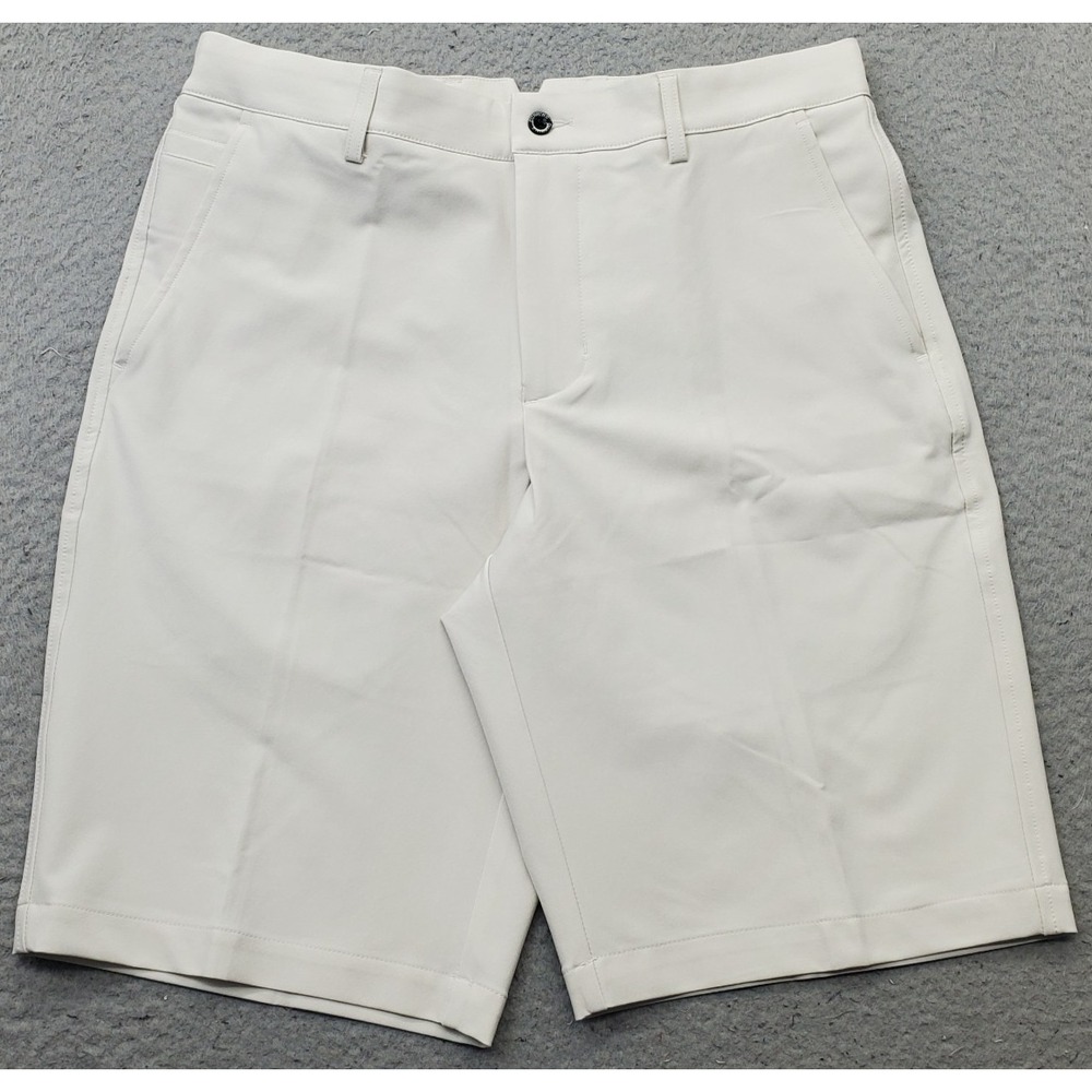 Dunning Golf Shorts Mens 30 Tan Player Fit Woven Performance Stretch Flat Front